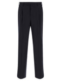 Black Virgin Wool Casual Pants