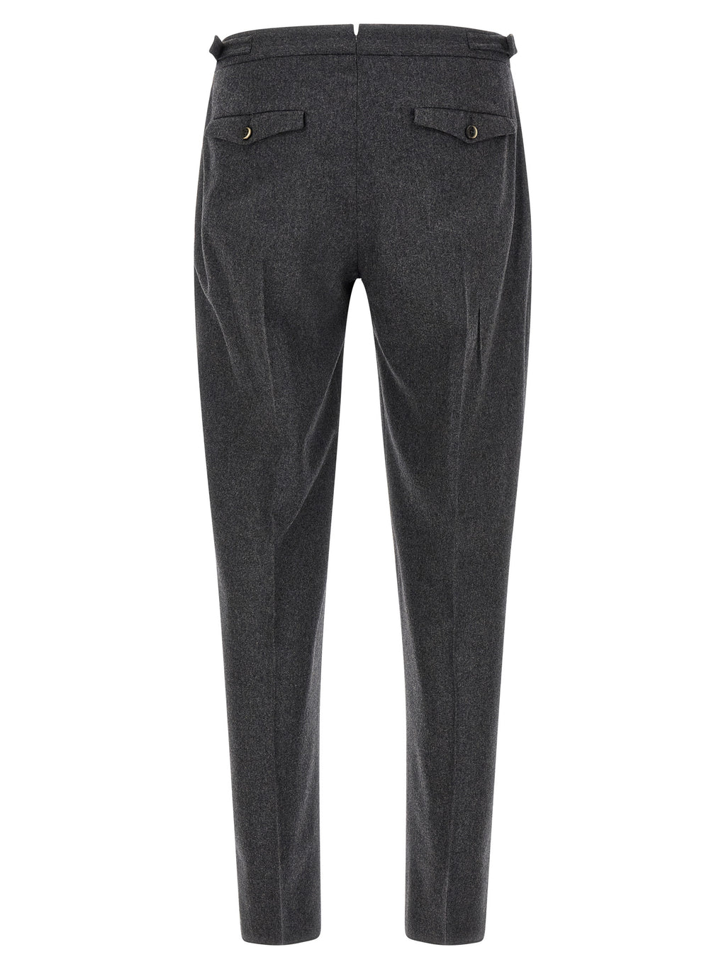 Gray Virgin Wool Dress Pants