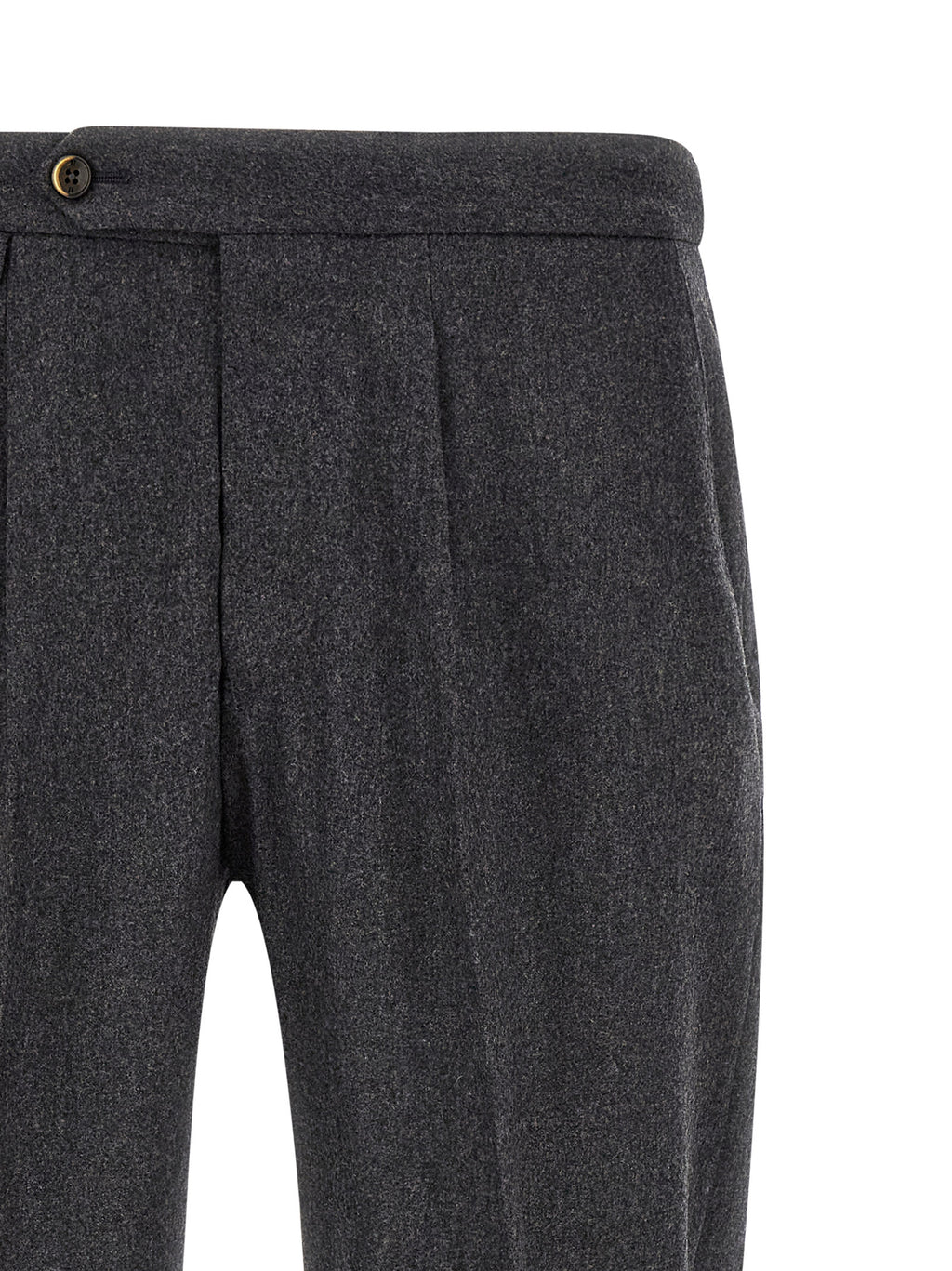 Gray Virgin Wool Dress Pants