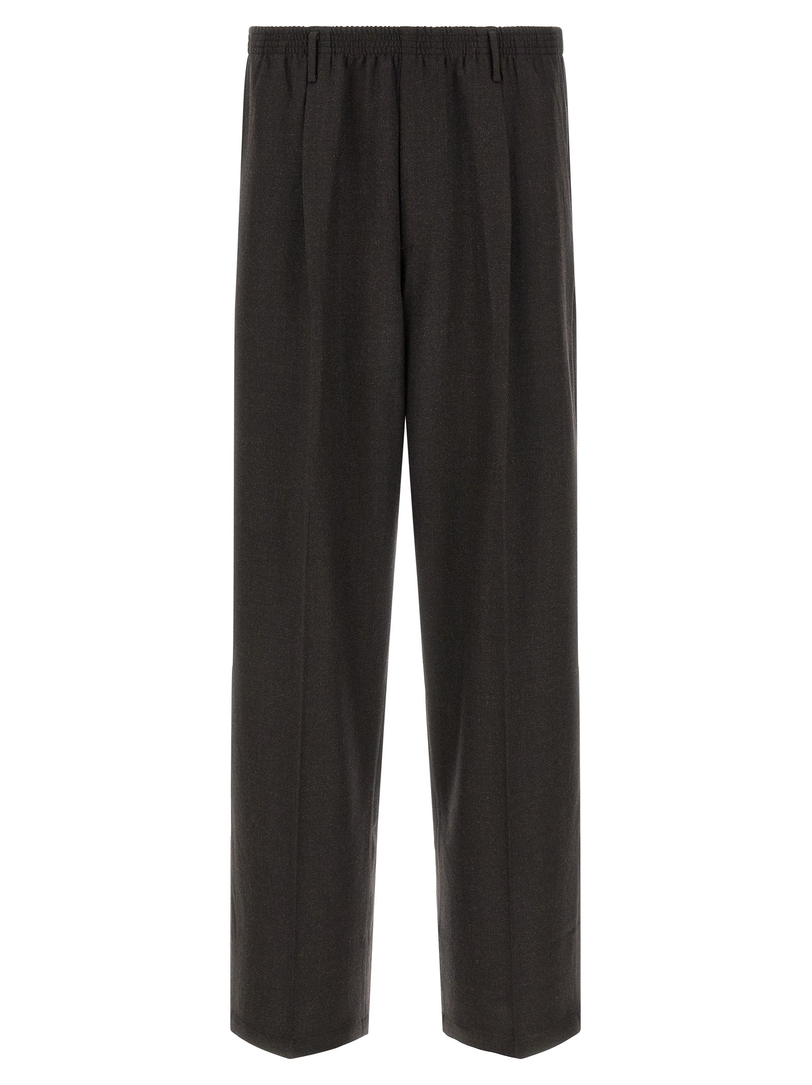 Brown Virgin Wool Dress Pants