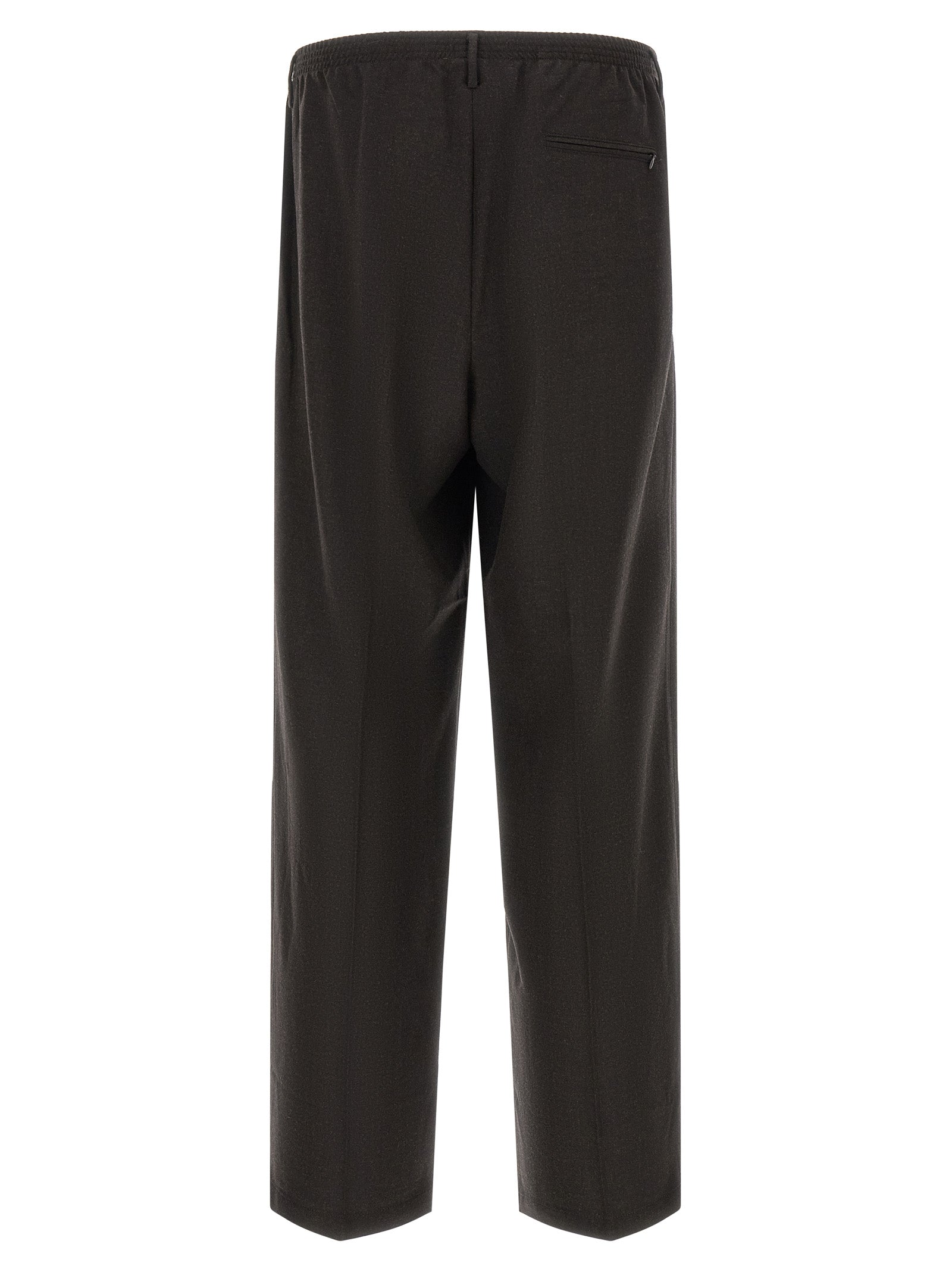 Brown Virgin Wool Dress Pants