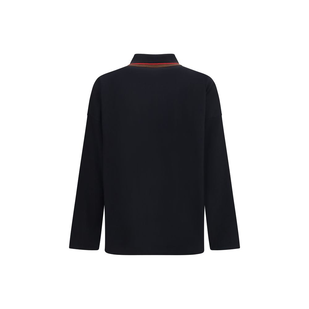 Black Cotton Polo Shirt