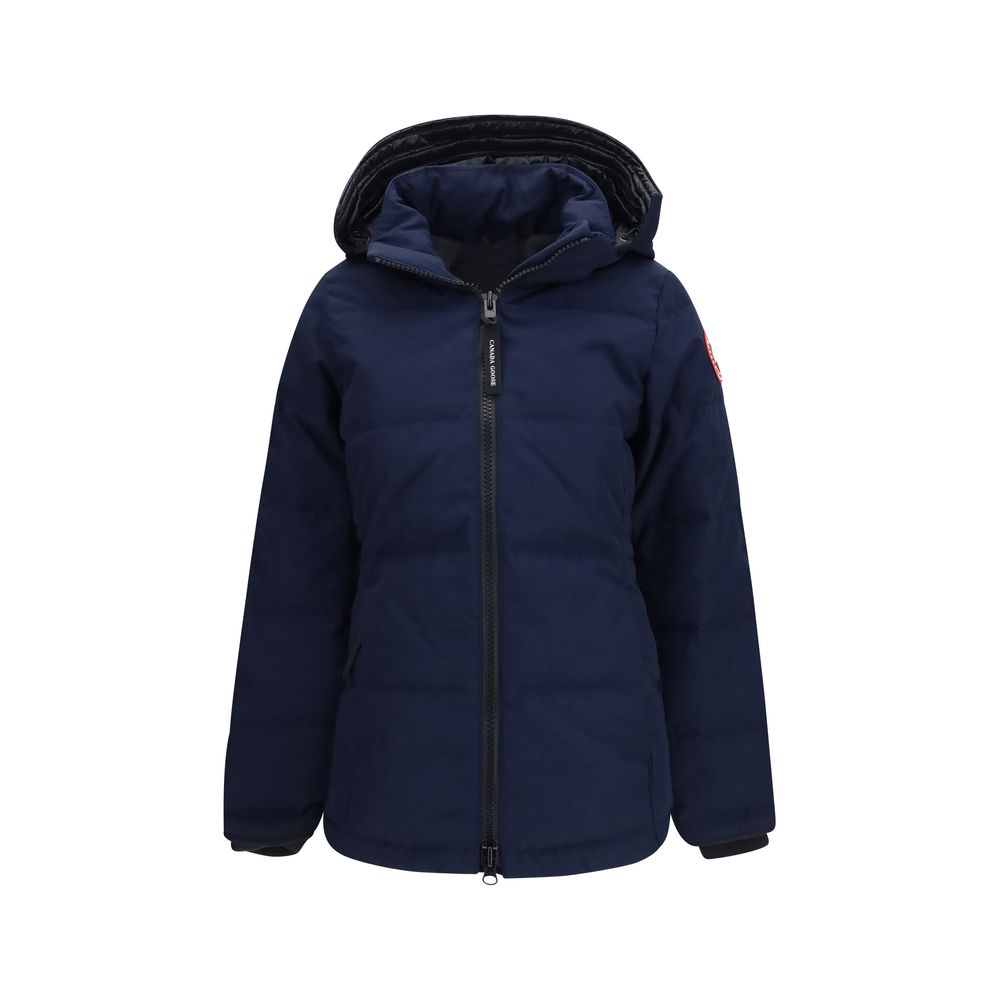 Blue Polyester Full-Length Jacket
