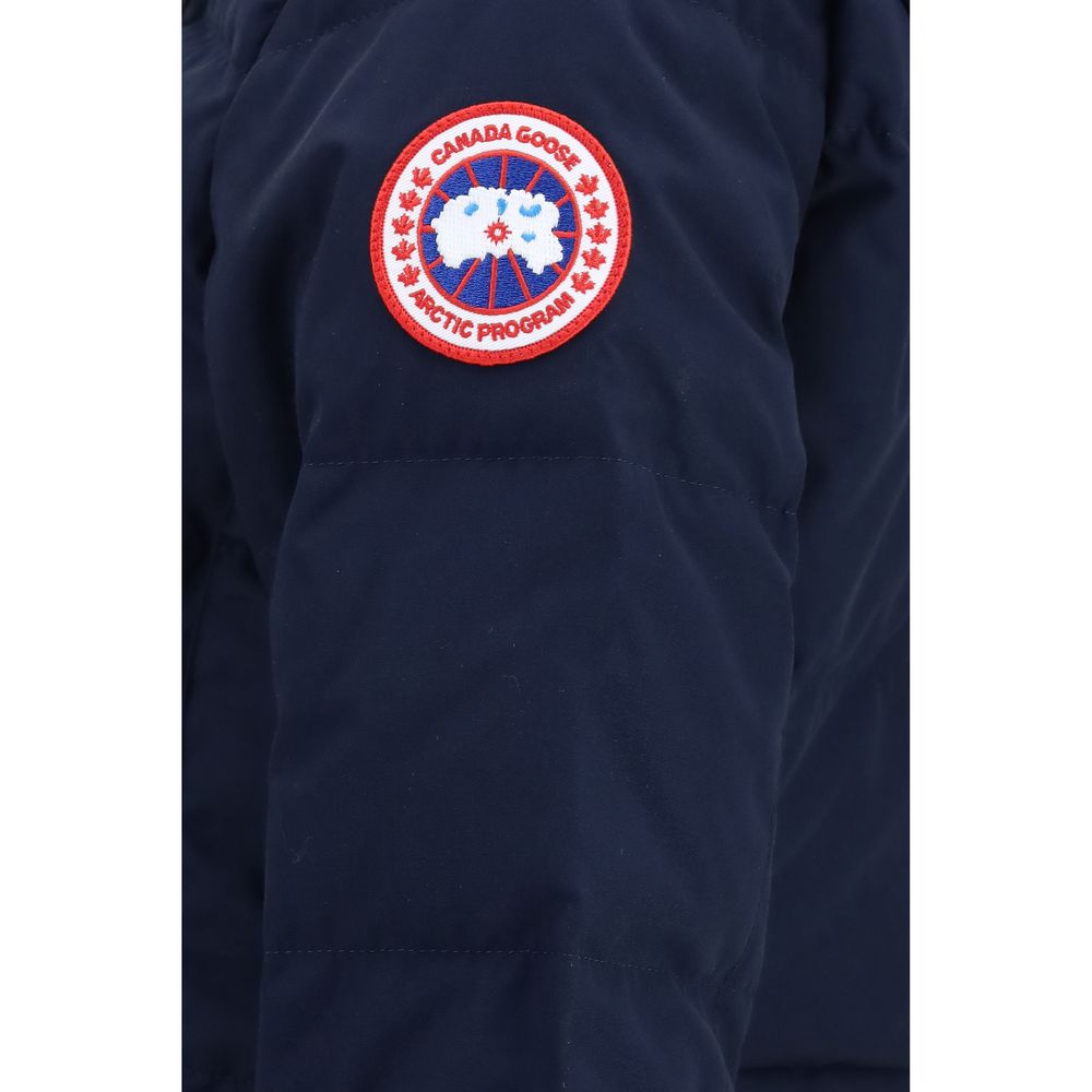 Blue Polyester Full-Length Jacket