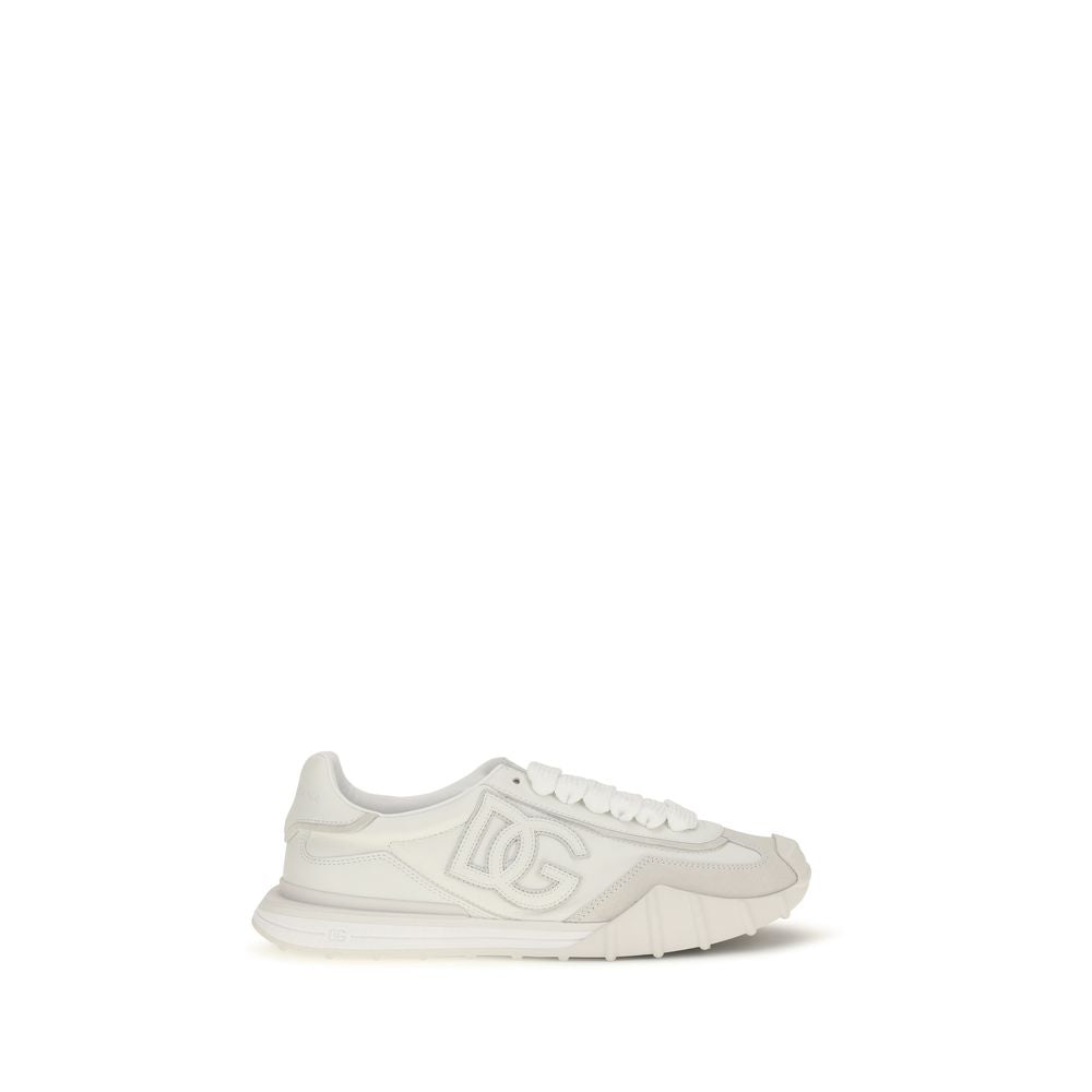 White Calf Leather Bos Taurus Athletic Sneakers
