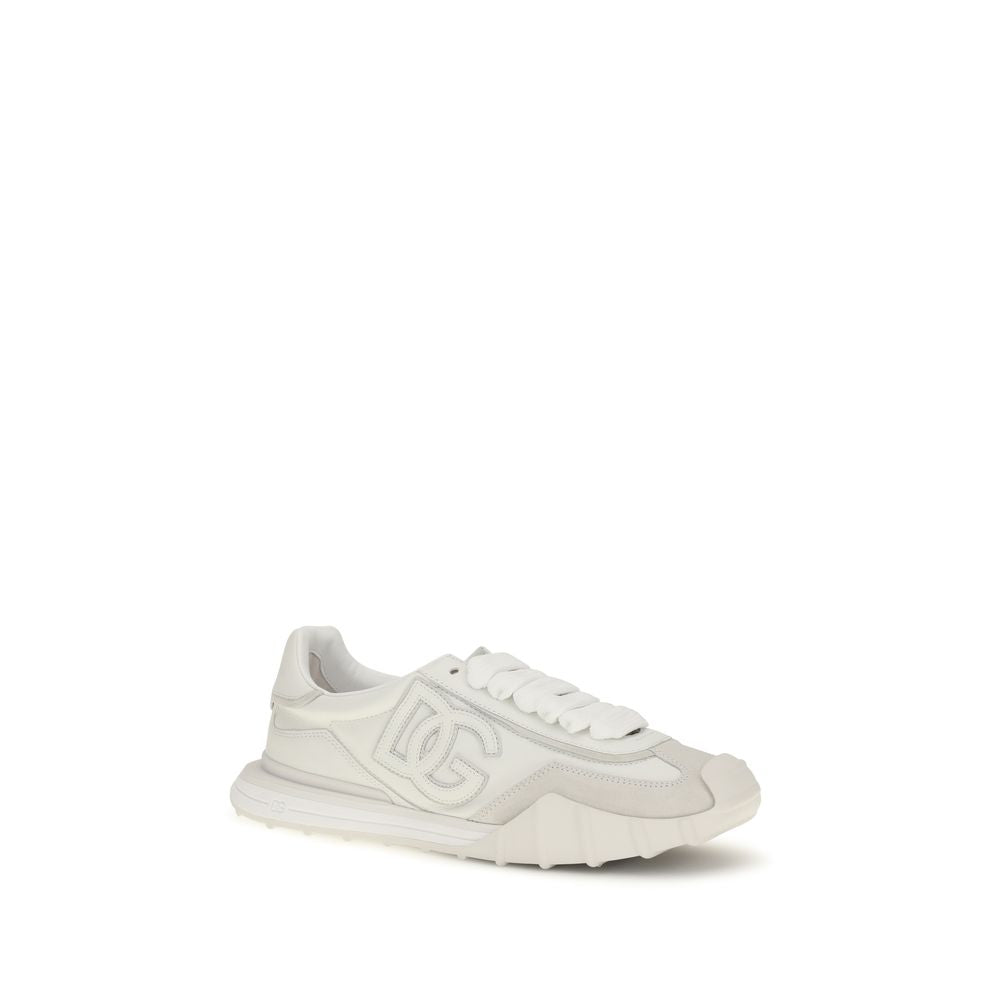 White Calf Leather Bos Taurus Athletic Sneakers