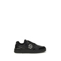 Black Polyester Low Top Sneakers