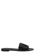 Black Calfskin Slides