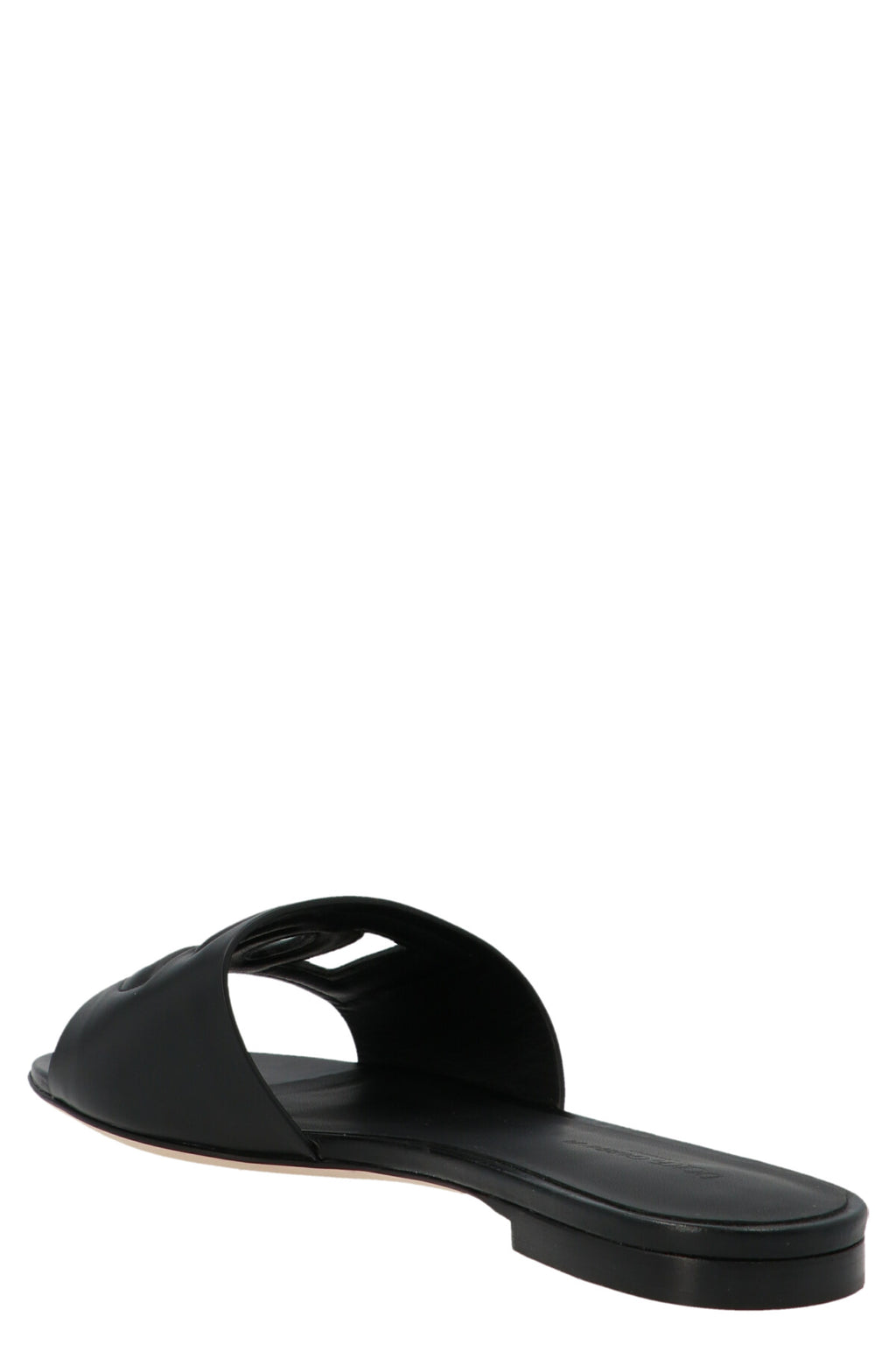 Black Calfskin Slides