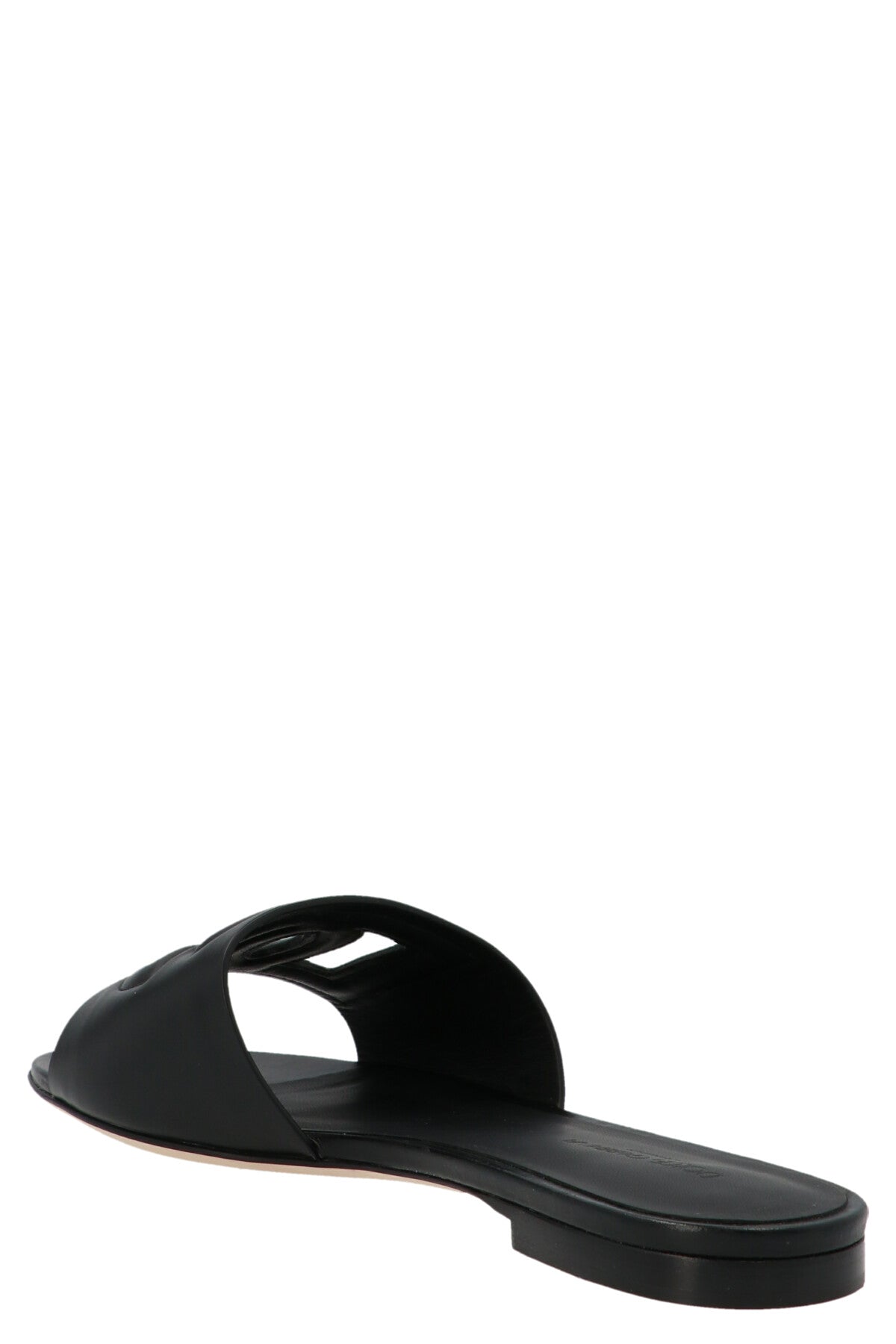 Black Calfskin Slides
