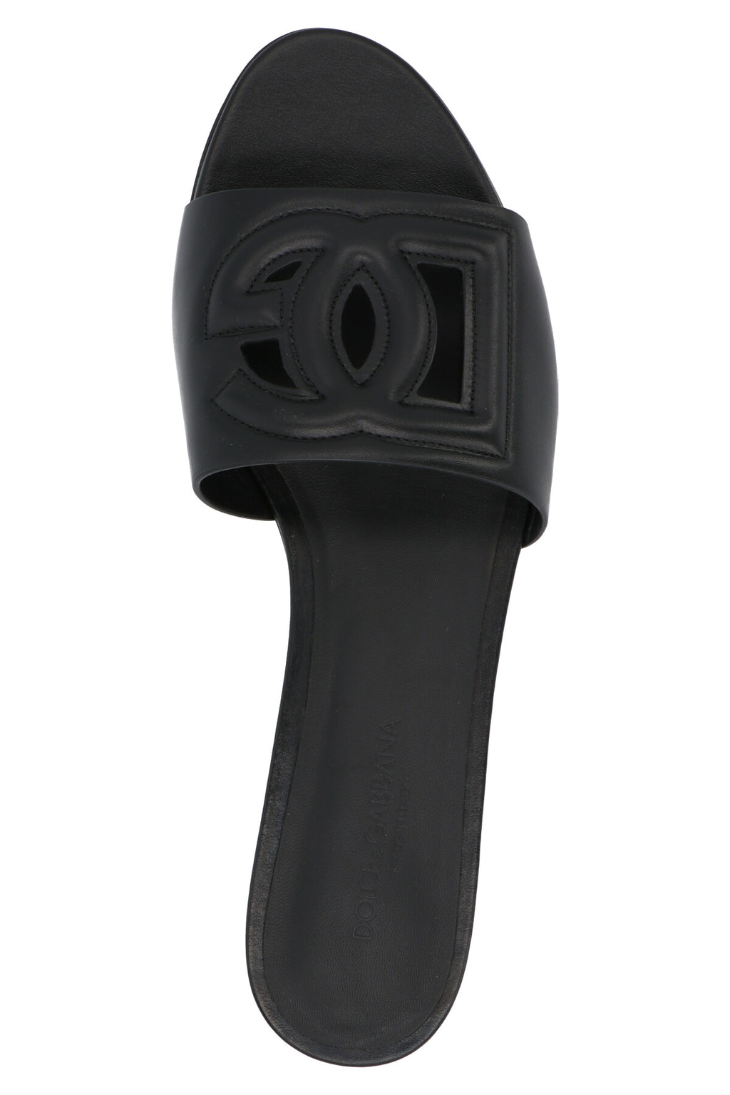 Black Calfskin Slides