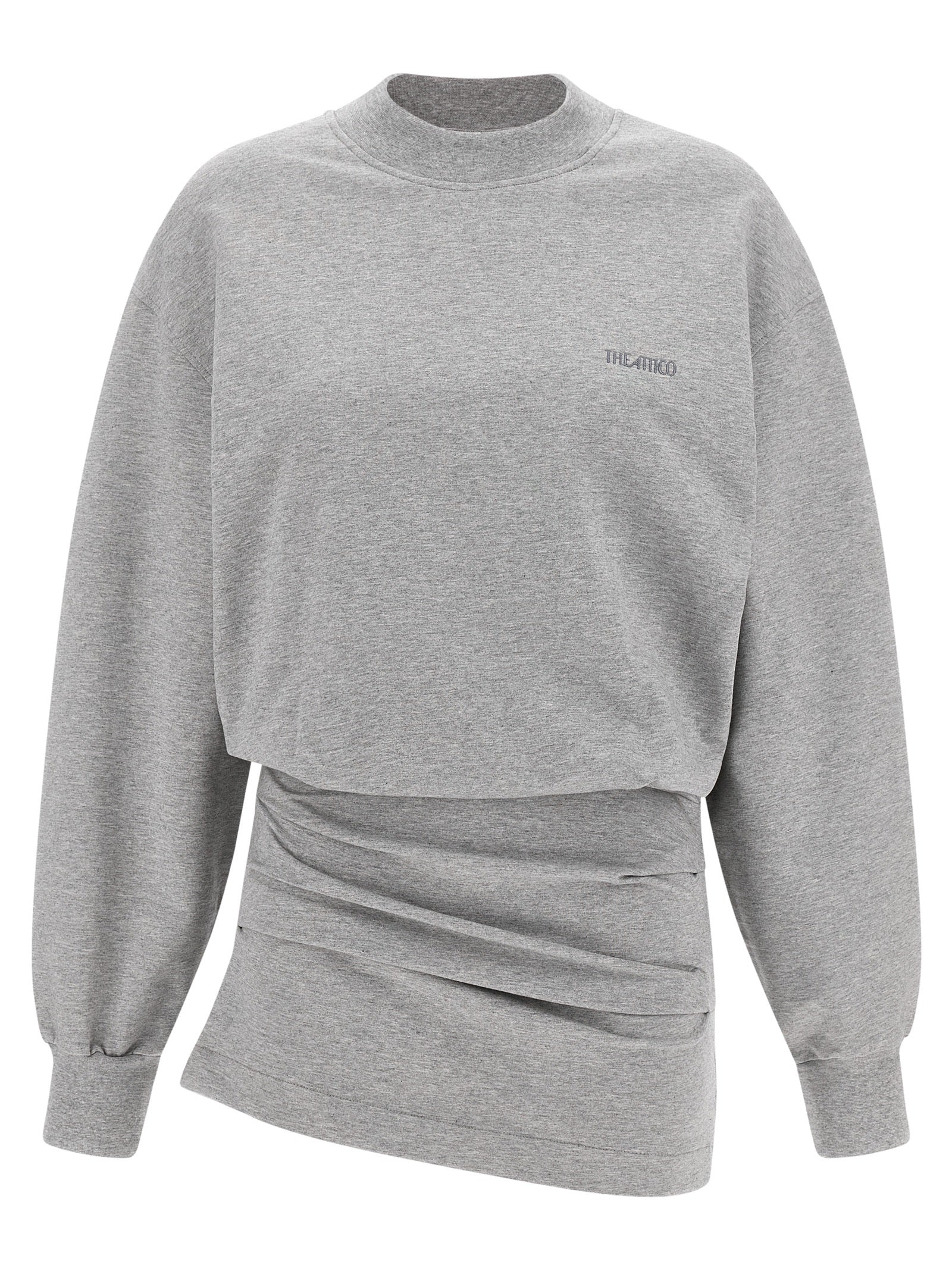 Gray Cotton Short Dress