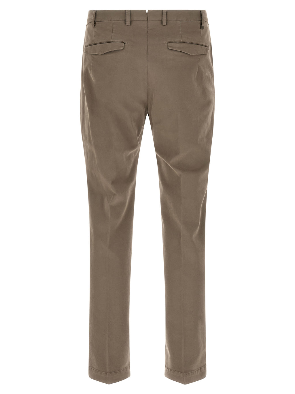 Beige Cotton Casual Pants