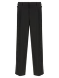 Black Polyester Casual Pants
