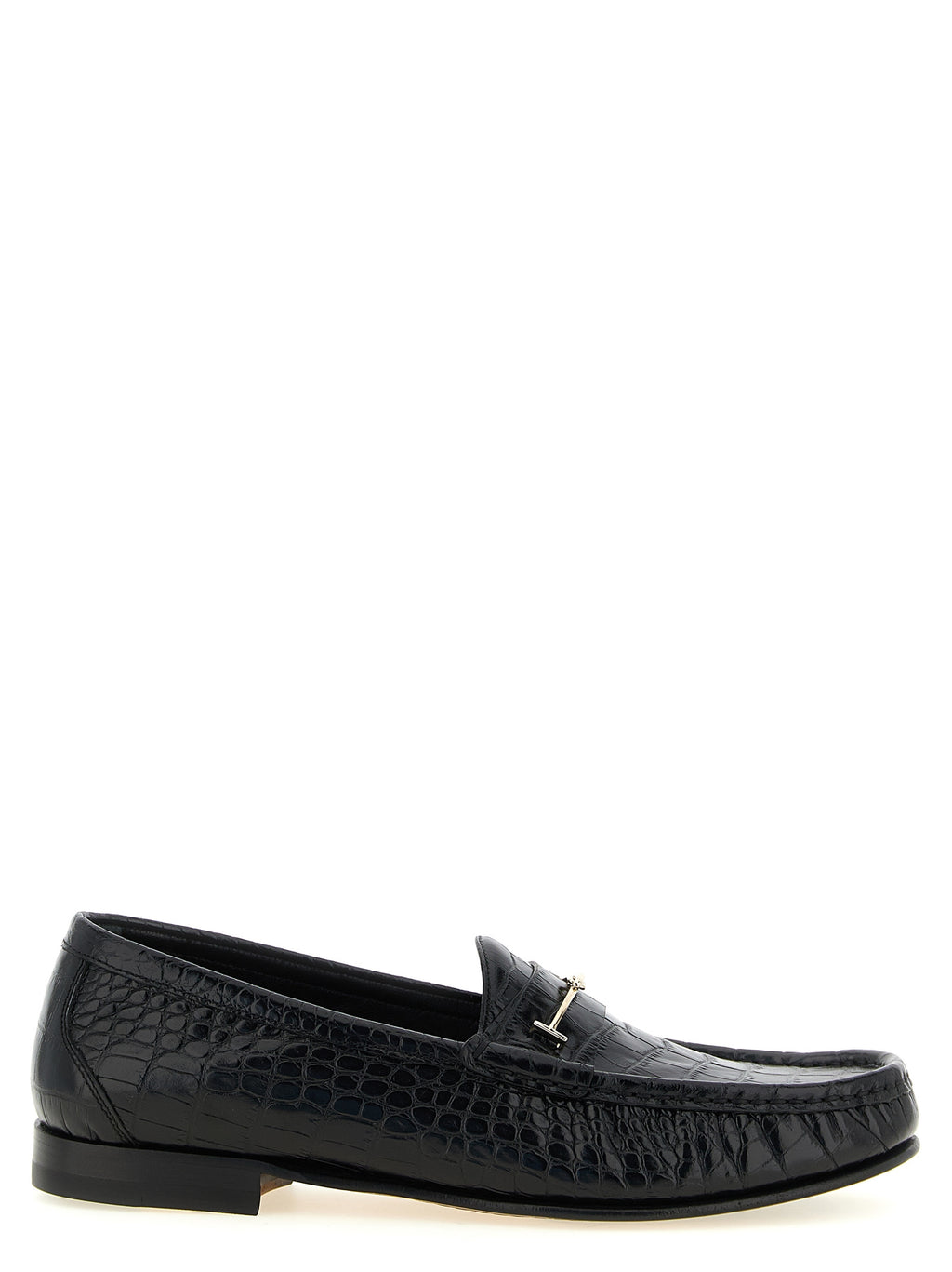 Black Calfskin Slip-On Loafers