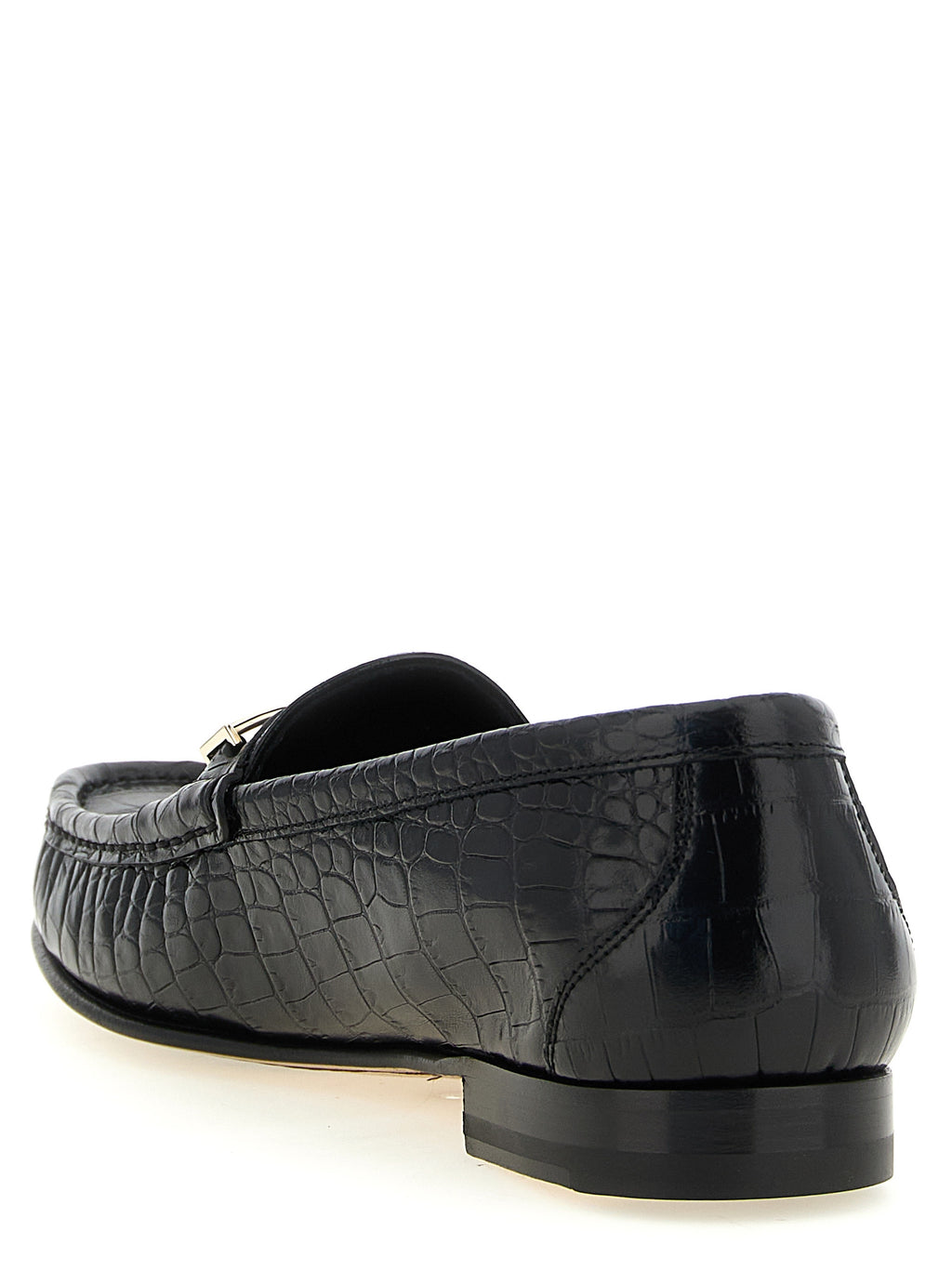 Black Calfskin Slip-On Loafers