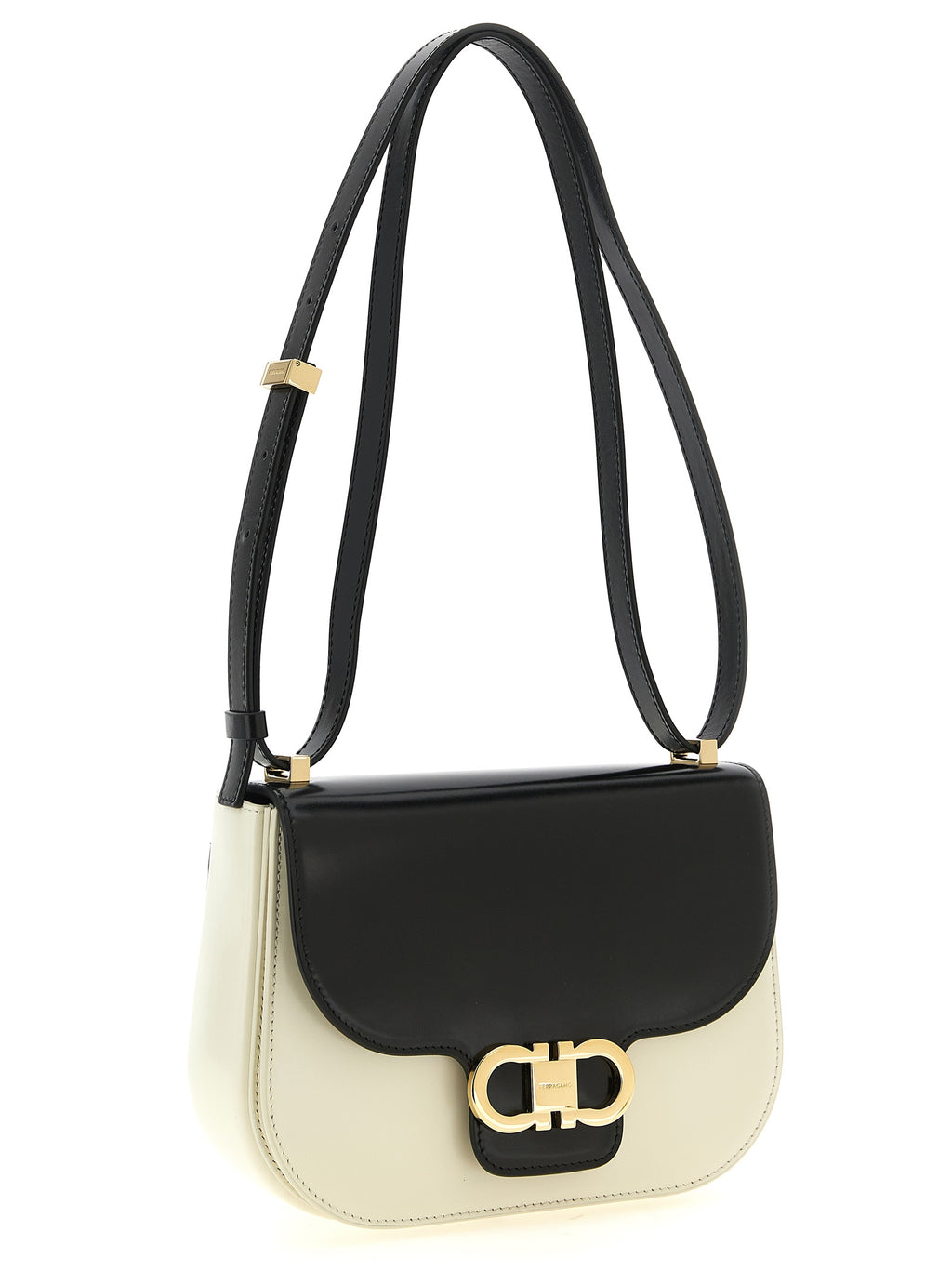 Bicolor Calfskin Crossbody Bag