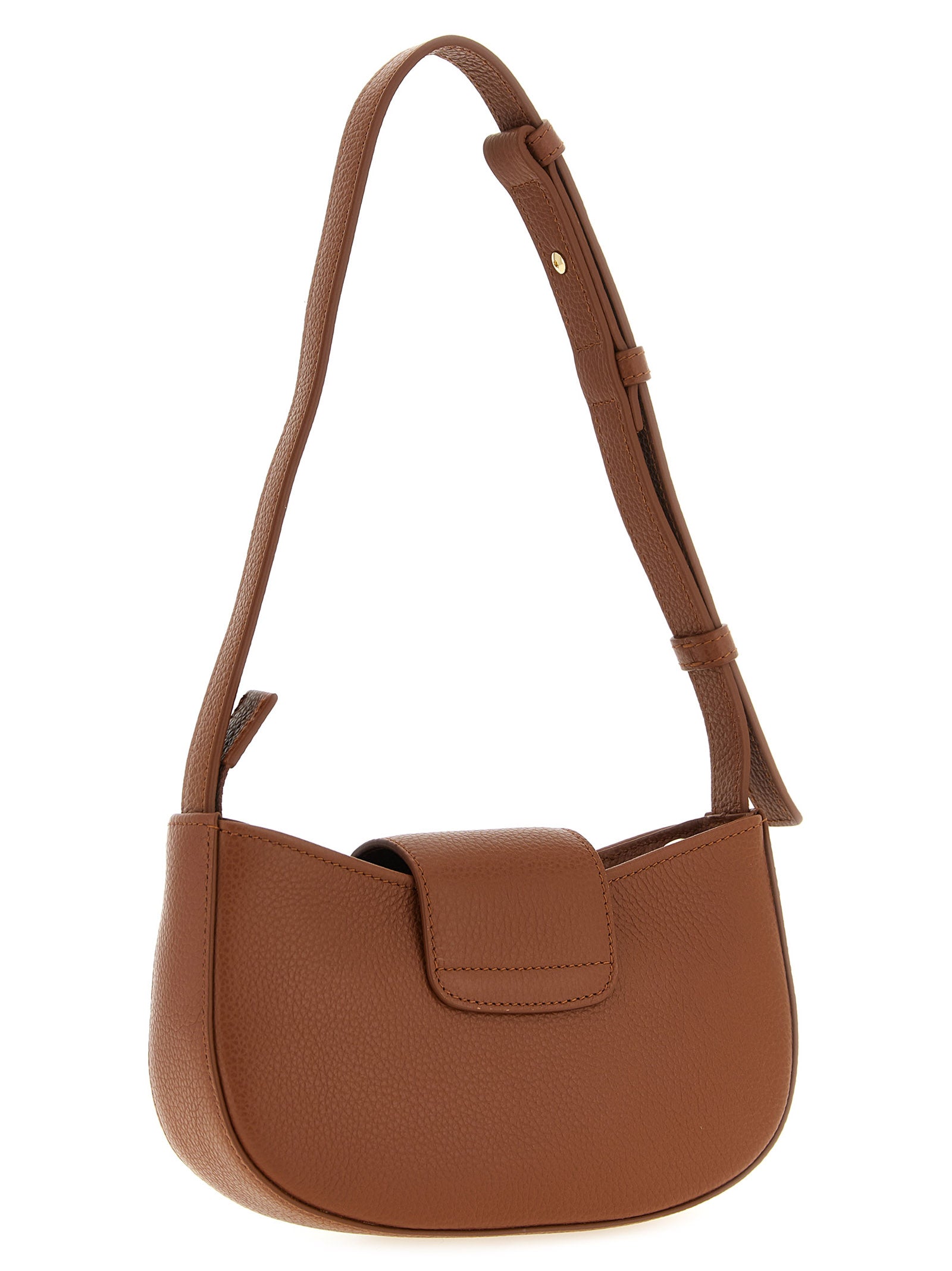 Brown Calfskin Shoulder Bag