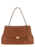 Brown Calfskin Shoulder Bag