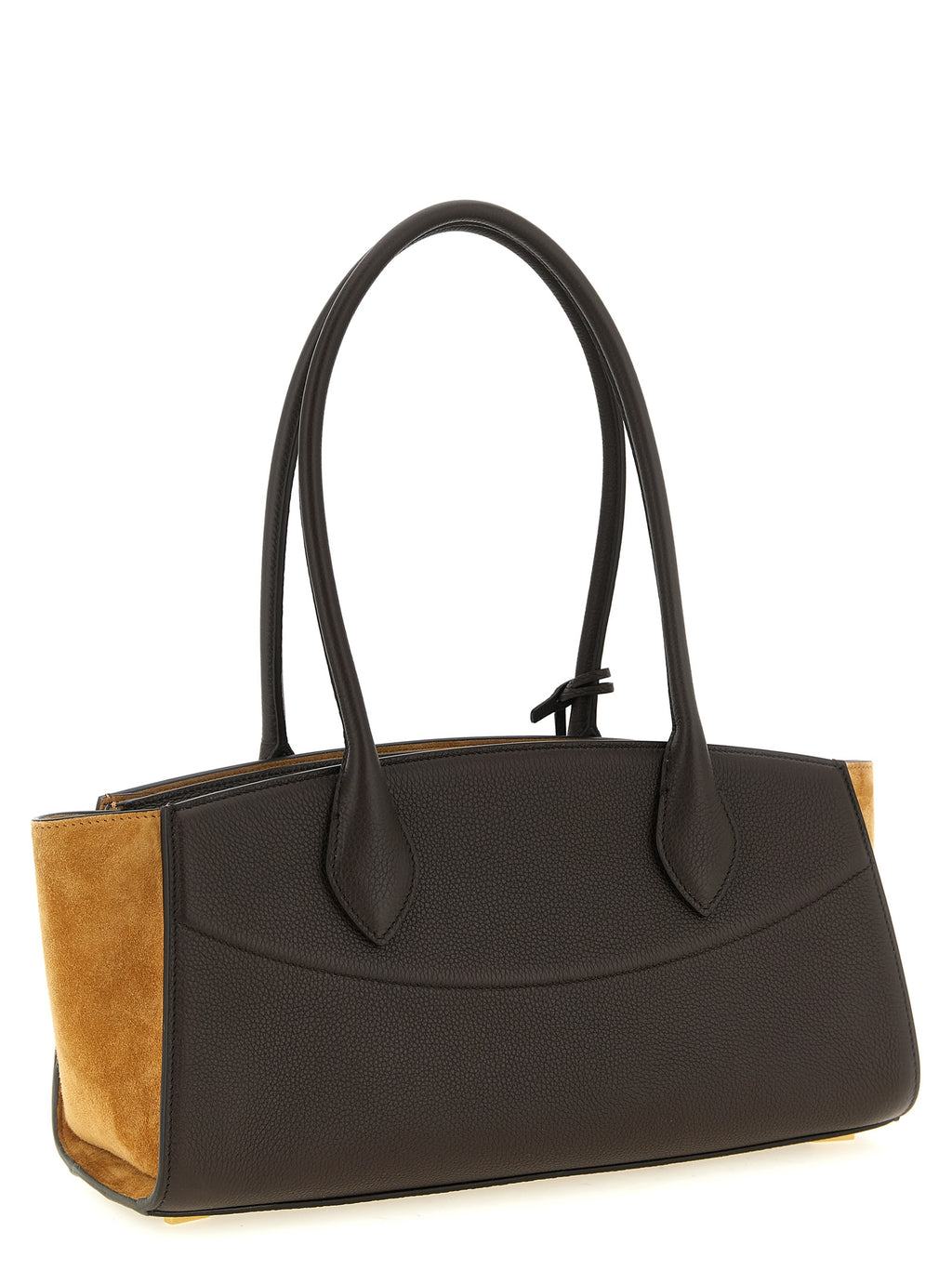 Brown Calfskin Shoulder Bag