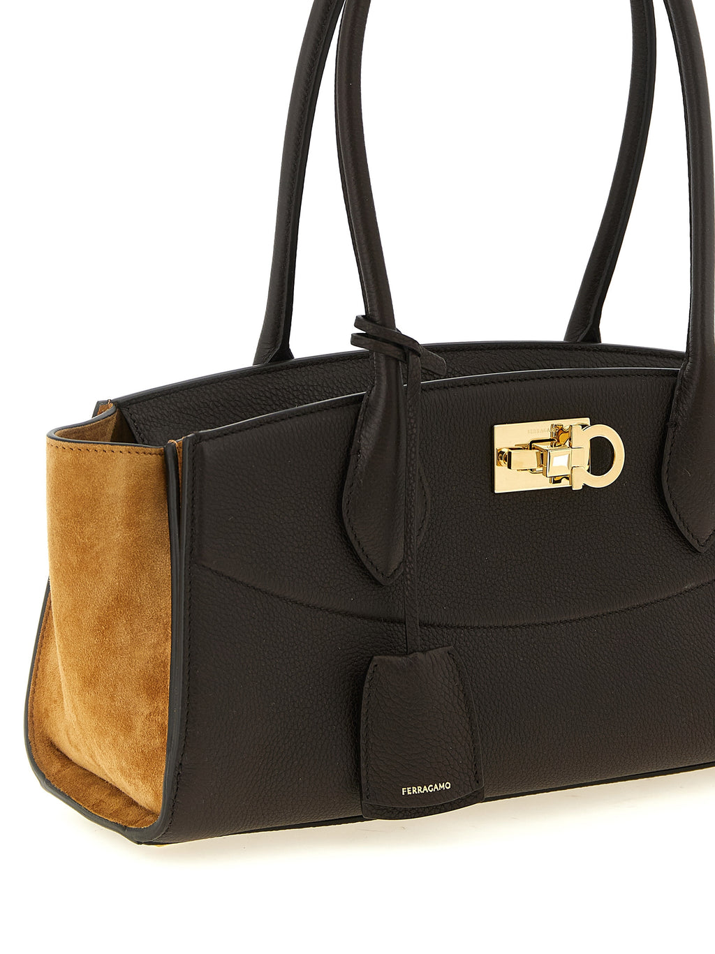 Brown Calfskin Shoulder Bag