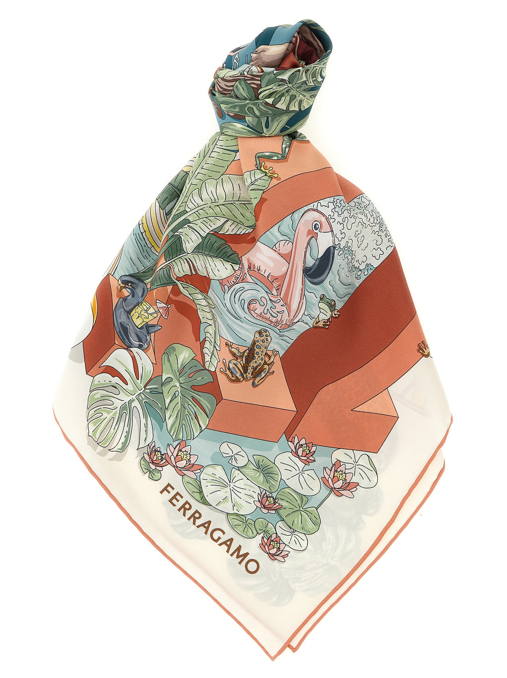 Multicolor Silk Scarf