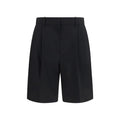 Black Wool Oves Aries Bermuda Shorts
