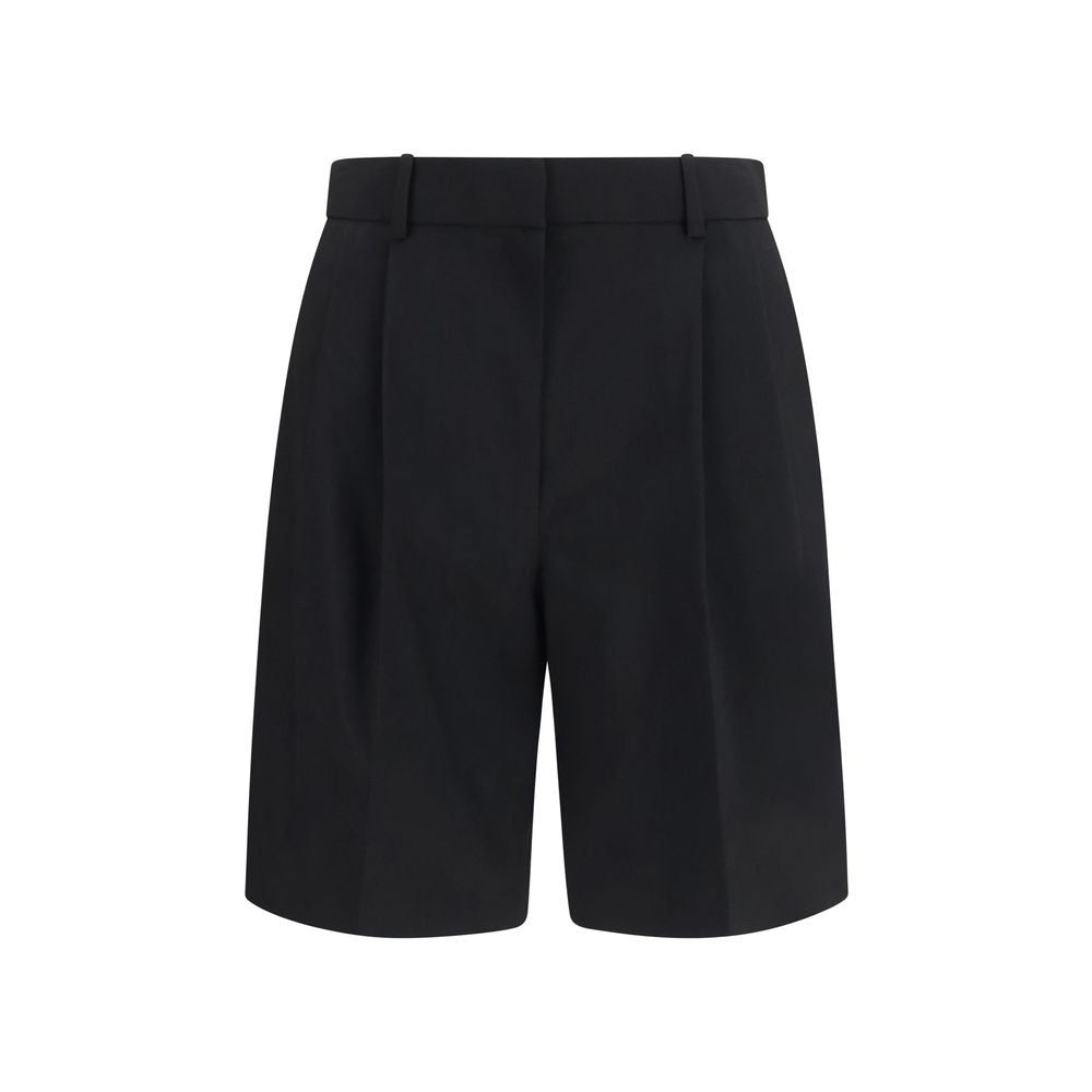 Black Wool Oves Aries Bermuda Shorts