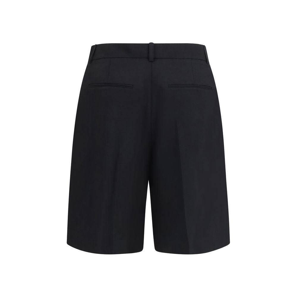 Black Wool Oves Aries Bermuda Shorts
