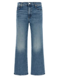Blue Cotton Straight-Leg Jeans