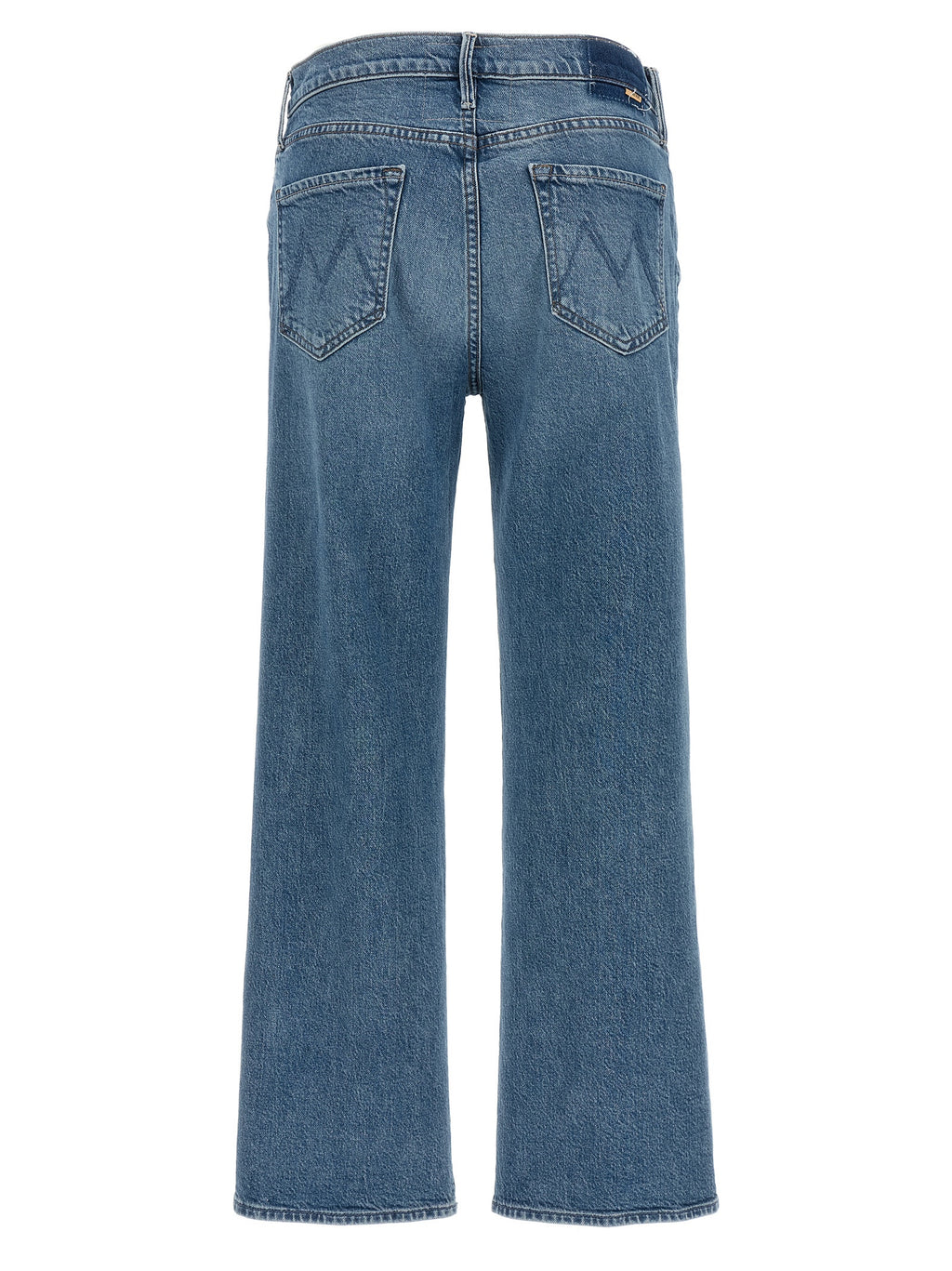 Blue Cotton Straight-Leg Jeans