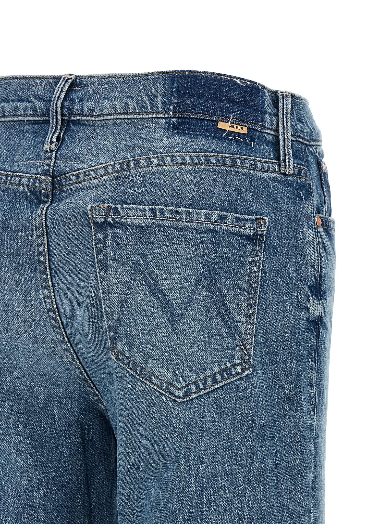 Blue Cotton Straight-Leg Jeans