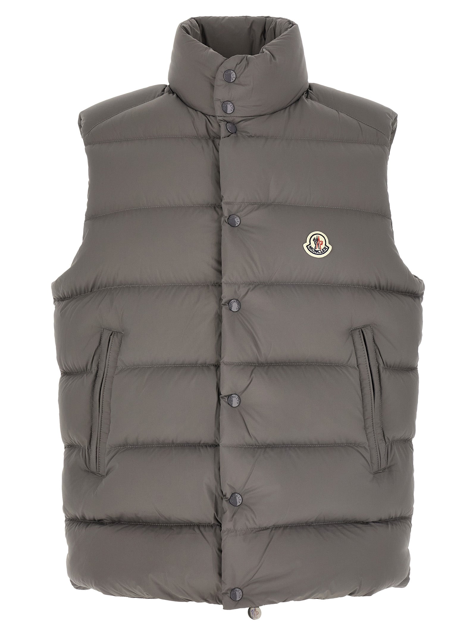 Gray Polyamide Sleeveless Jacket