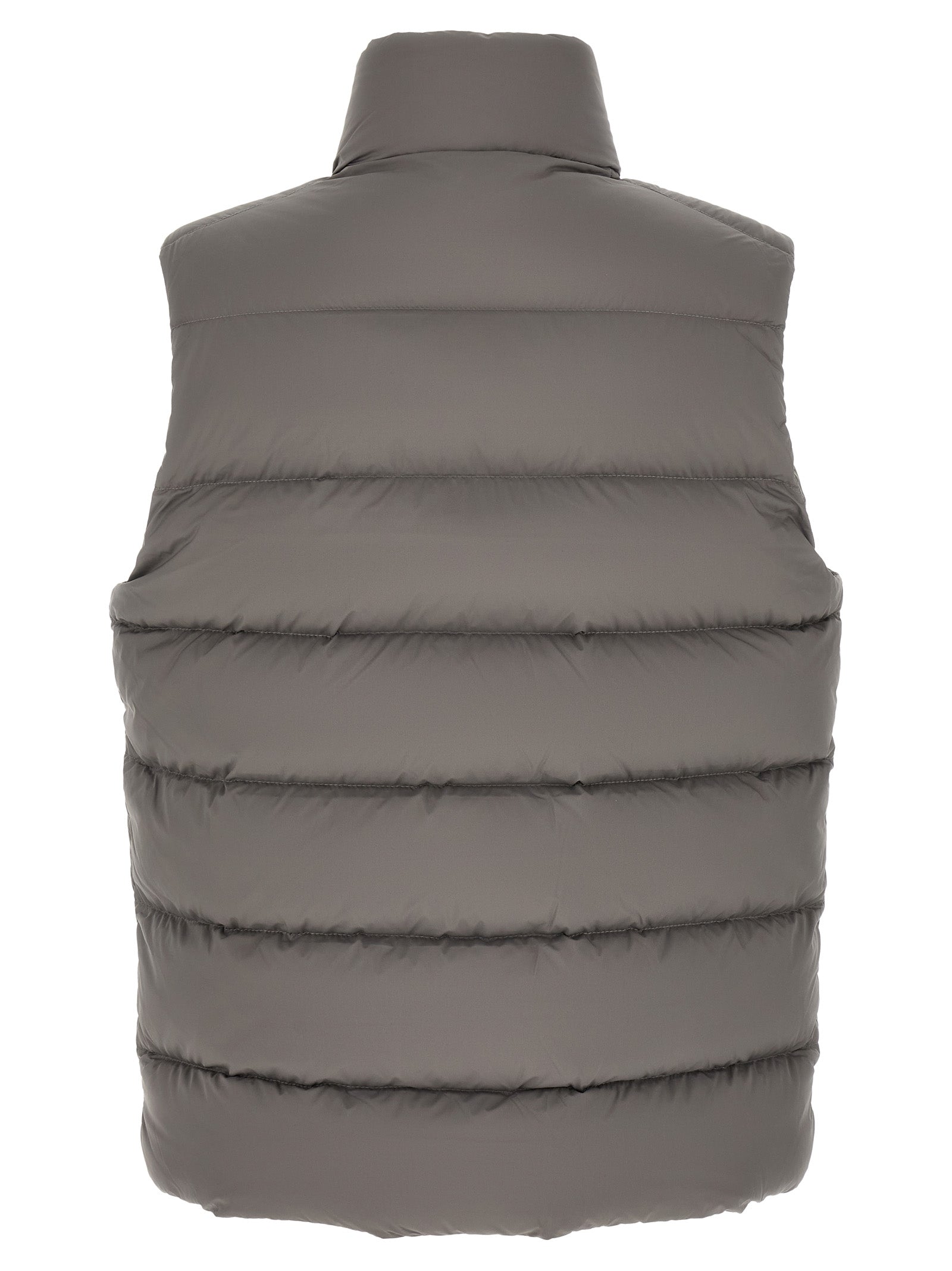 Gray Polyamide Sleeveless Jacket