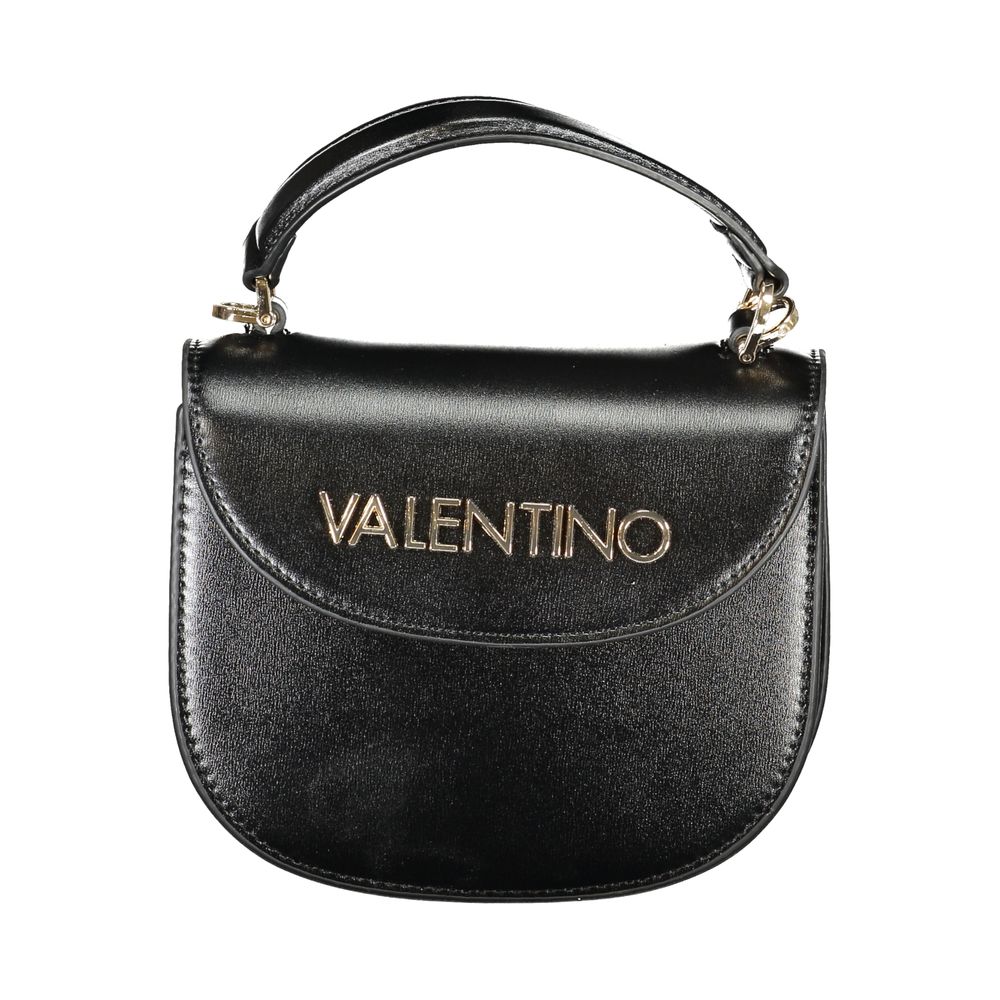 Nero Polyurethane Women's Bag with Handle and Shoulder Strap