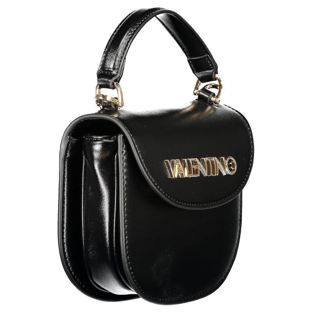 Nero Polyurethane Women's Bag with Handle and Shoulder Strap