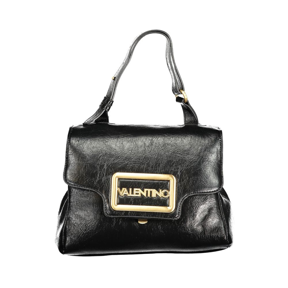 Nero Poliuretano Women Bag With Adjustable Handle