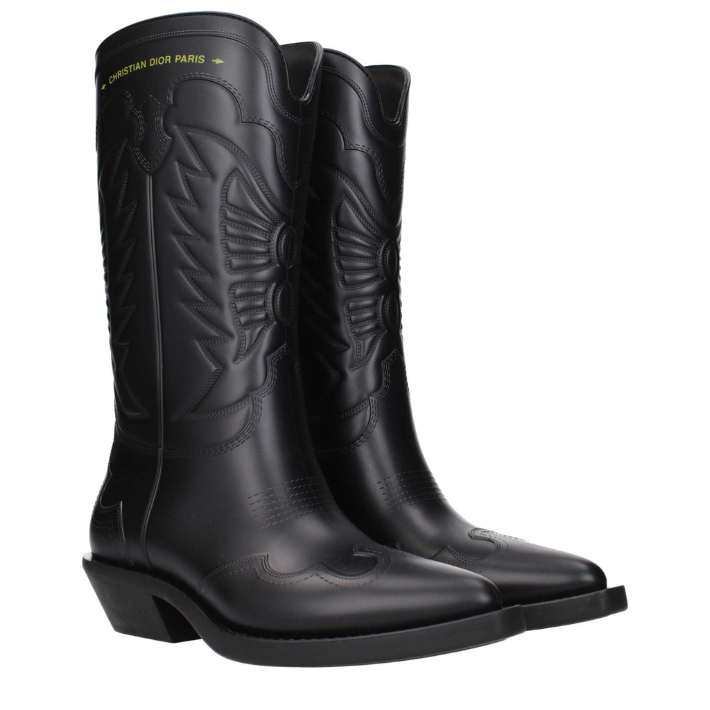 Black Cotton Boots
