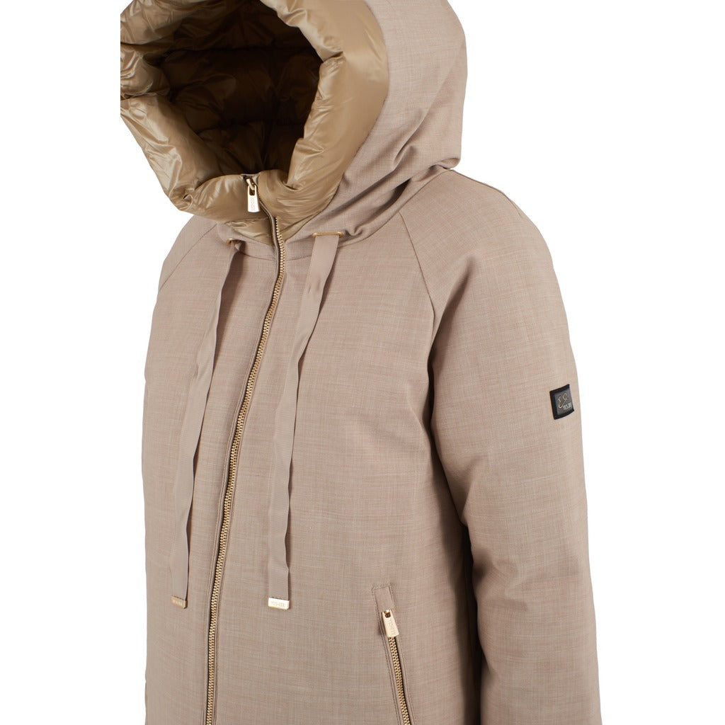yes zee - piumino tessuto beige