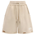 comme des fuckdown - shorts con rotture beige