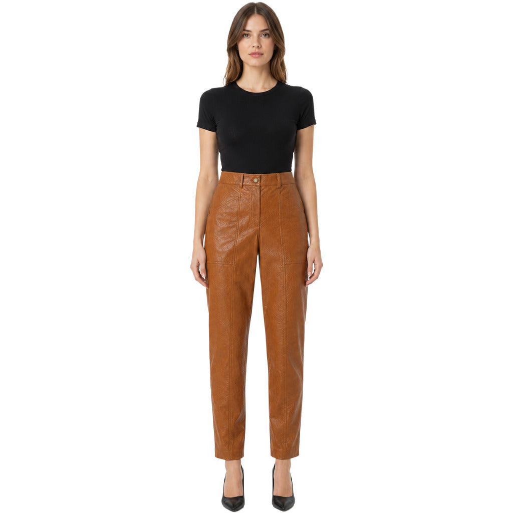 twinset - pantaloni effetto pelle