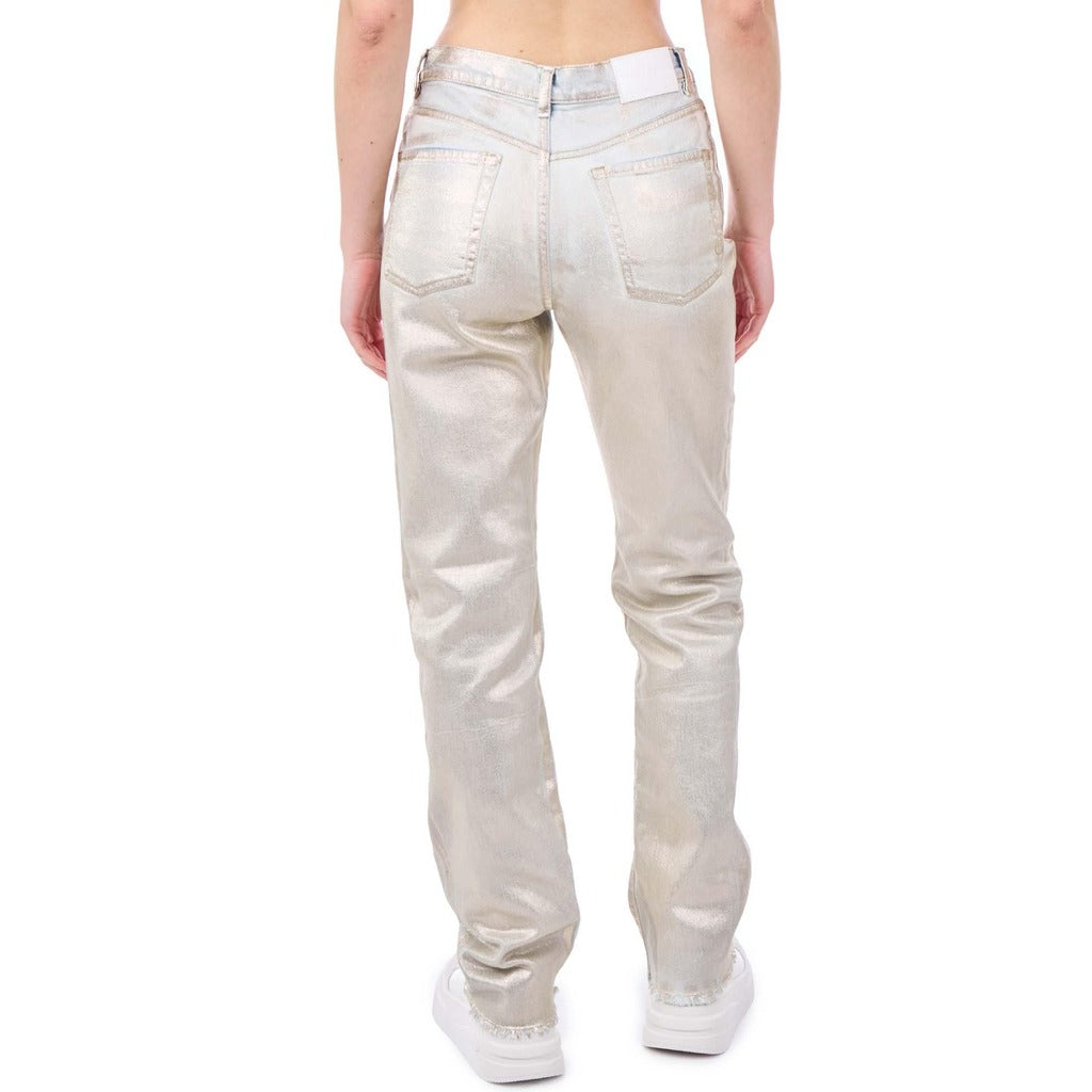 pinko - jeans roxanne straight silver