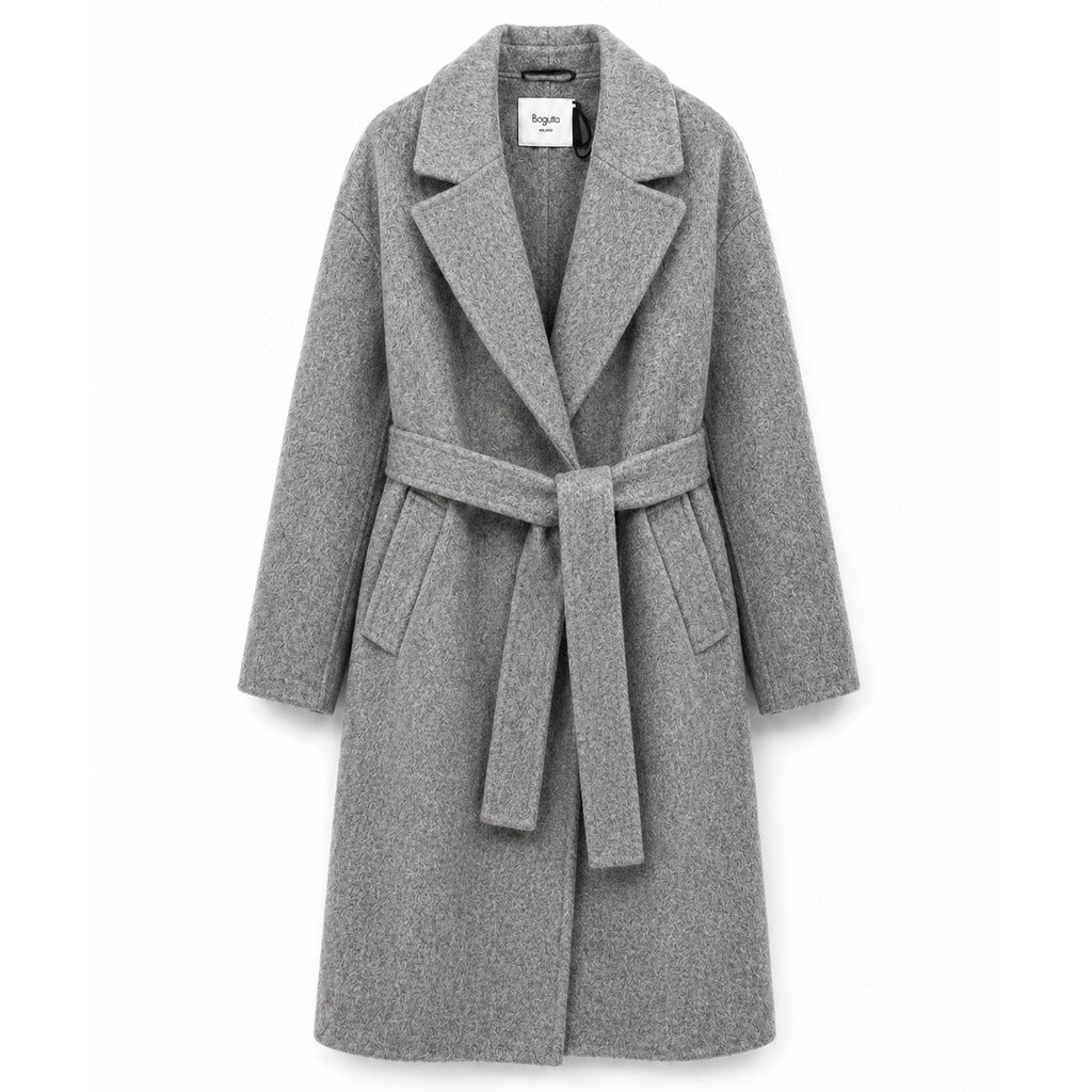 bagutta - cappotto lungo lana con cintura