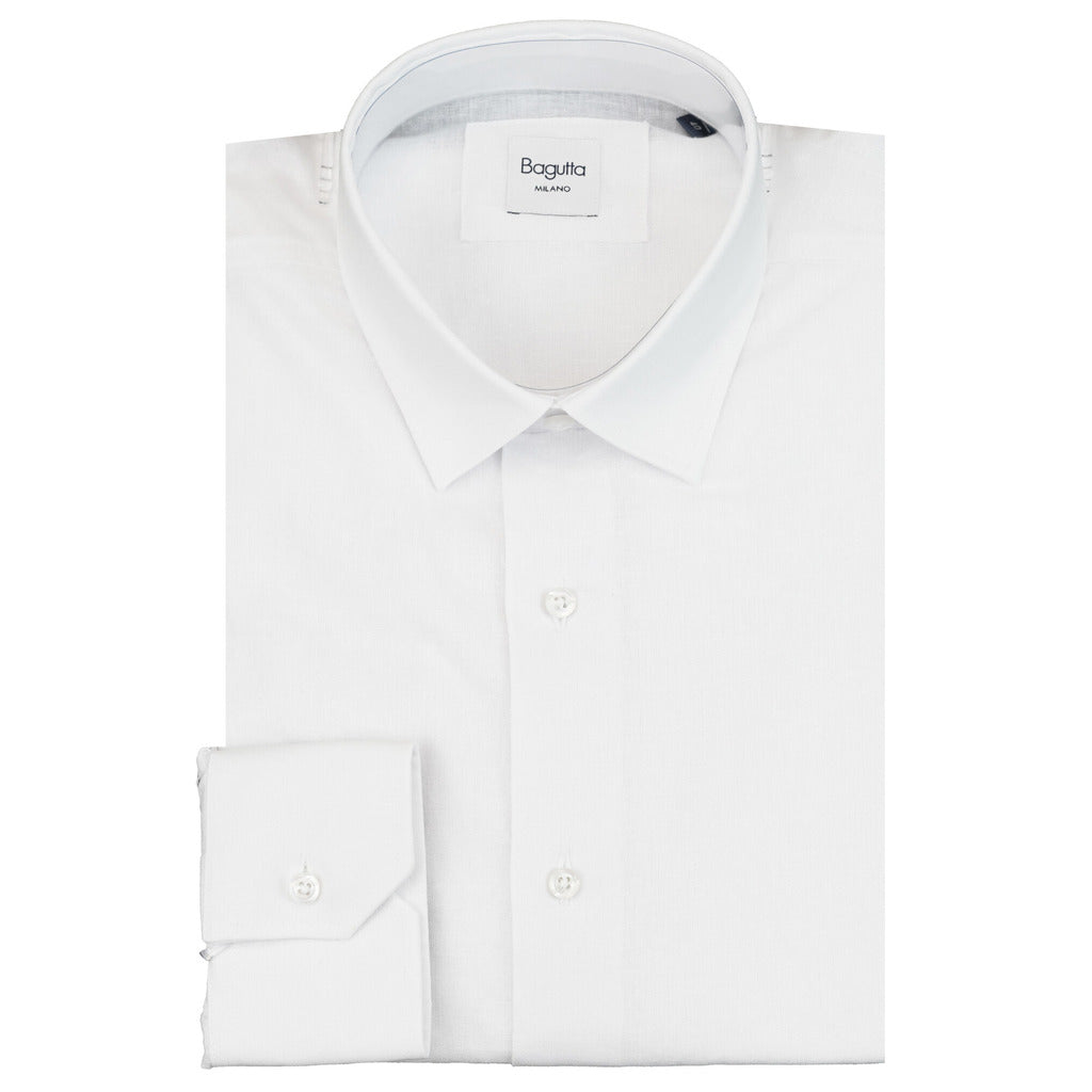 bagutta - camicia collo gani bianco