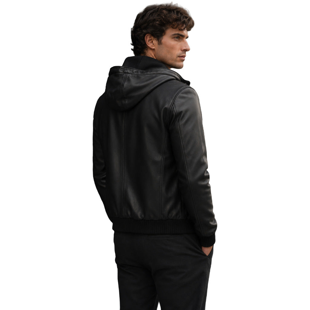 dolce & gabbana - giacca in pelle nera