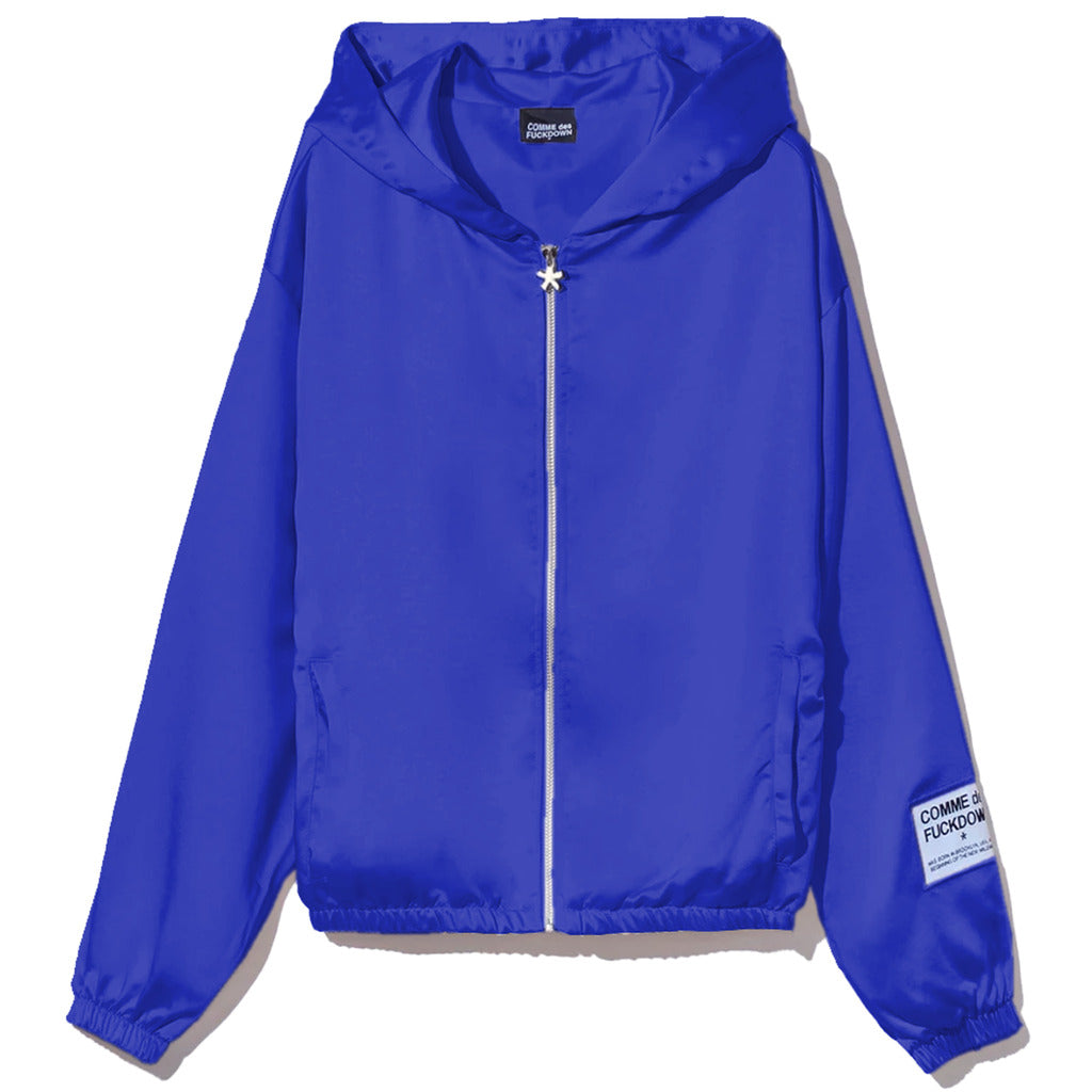 comme des fuckdown - giacca in raso blu