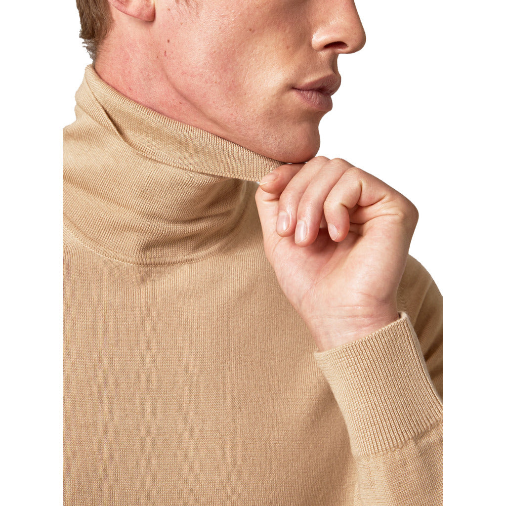 alpha studio - maglia dolcevita beige