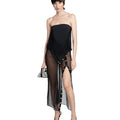 the attico - abito lungo con tulle