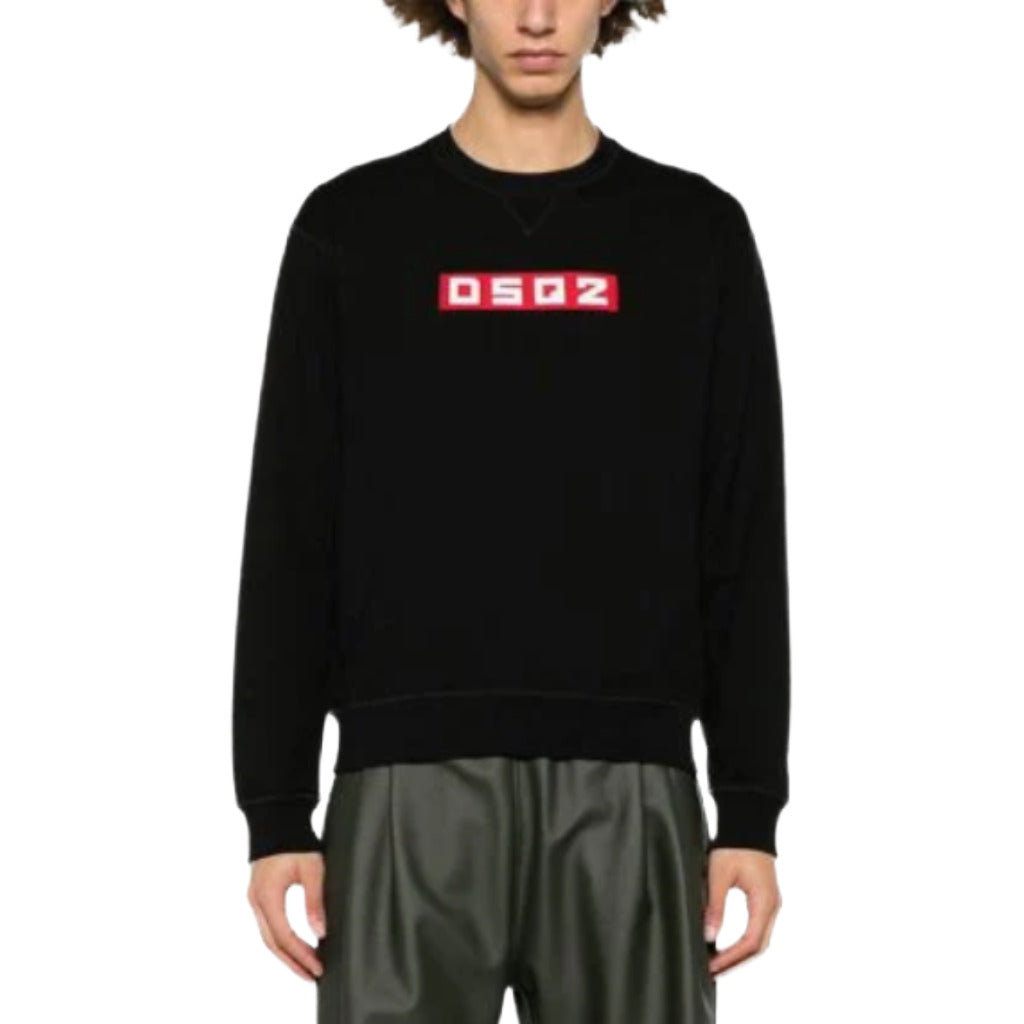 dsquared2 - felpa girocollo patch logo