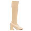 chloé - janis heeled boot beige